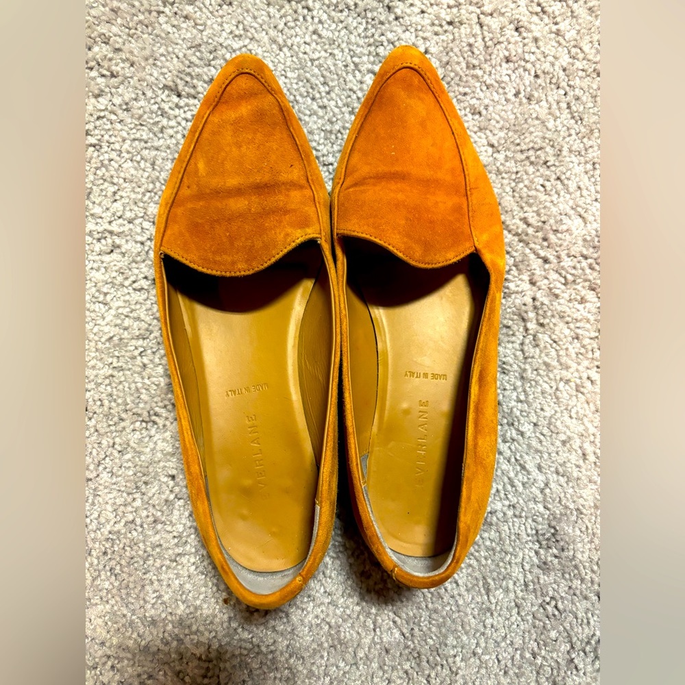 Size 9 Everlane The Modern Point flat loafers in Cognac